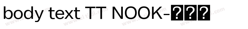 body text TT NOOK字体转换 body text TT NOOK字体转换